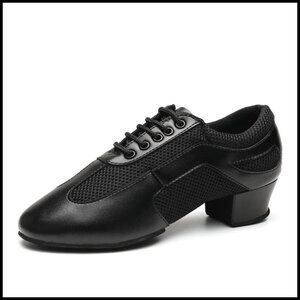 Professional Dance Shoes Lace-Up Low Heel Modern Salsa Ballroom Practice